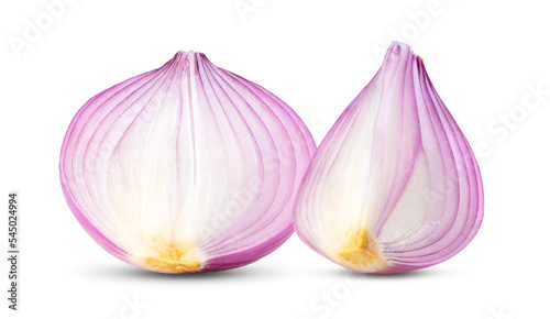 Red sliced onion isolated on transparent png