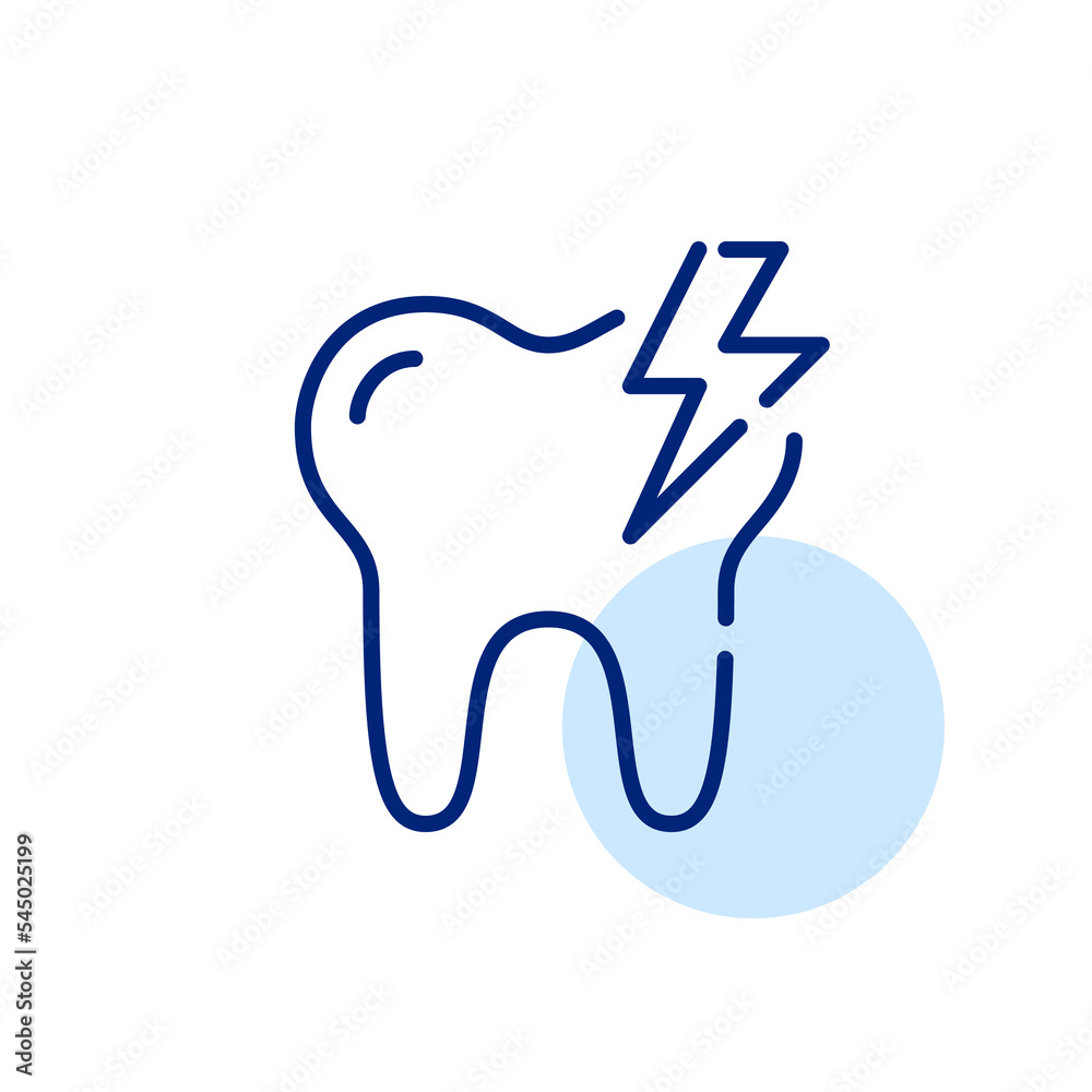 Toothache icon. Acute pain pixel perfect editable stroke art