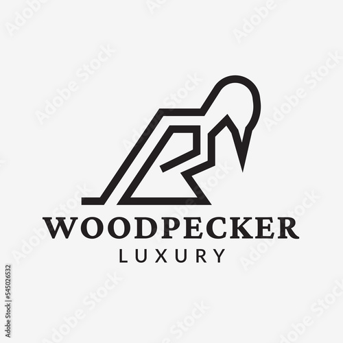 Woodpecker Bird Logo Template Design