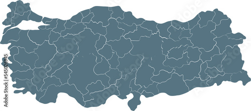 Turkey political map divide by state freehand drawing photo