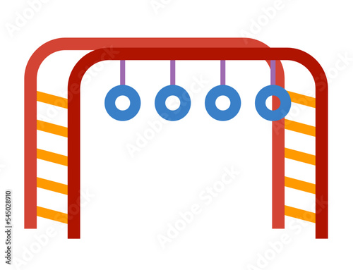Kid Monkey Bars flat icon vector image.