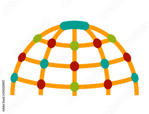 Half Round Monkey Bar flat icon vector image.