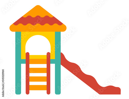 Slide playground for children flat icon vector image.