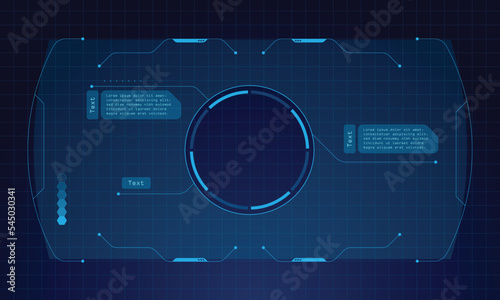 Hud digital futuristic interface cyberpunk screen design