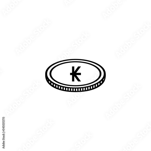 Laos Currency Icon Symbol. Lao Kip, LAK Sign. Vector Illustration