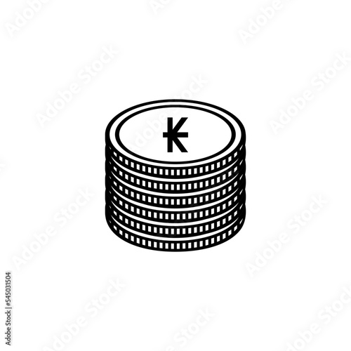 Laos Currency Icon Symbol. Lao Kip, LAK Sign. Vector Illustration