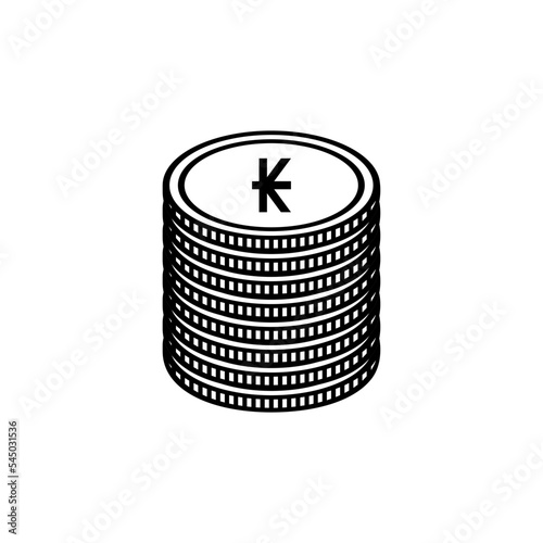 Laos Currency Icon Symbol. Lao Kip, LAK Sign. Vector Illustration
