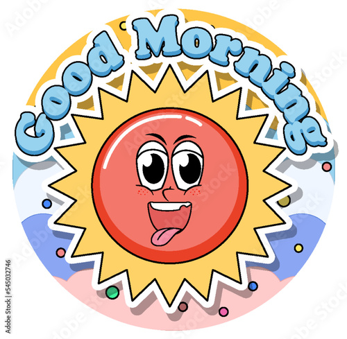 Good Morning icon comic style