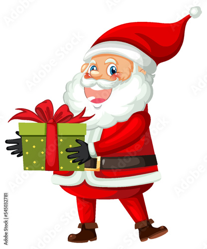 Santa Claus sending gift