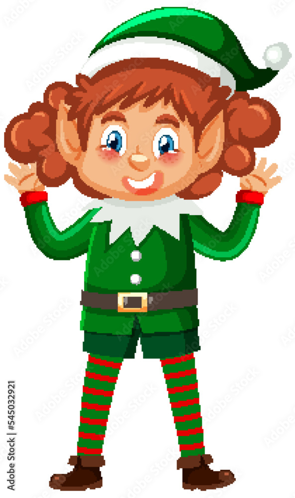 Christmas elf cartoon character