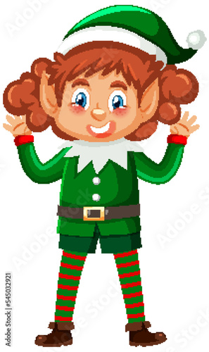 Christmas elf cartoon character