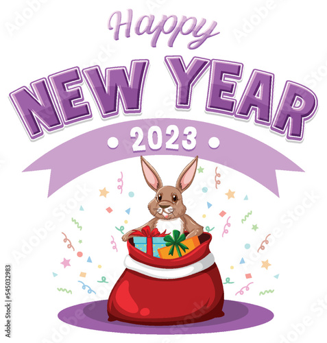 Year of the Rabbit Happy New Year Banner