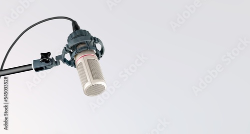 Wallpaper Mural Professional classic microphone on light background Torontodigital.ca