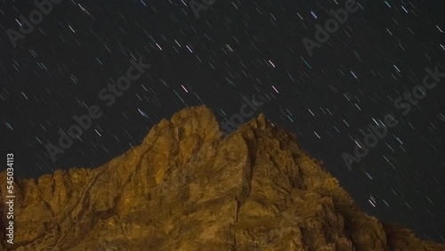 Starry Timelapse Of Piltriquitron Hill, El Bolson, Patagonia, Argentina photo