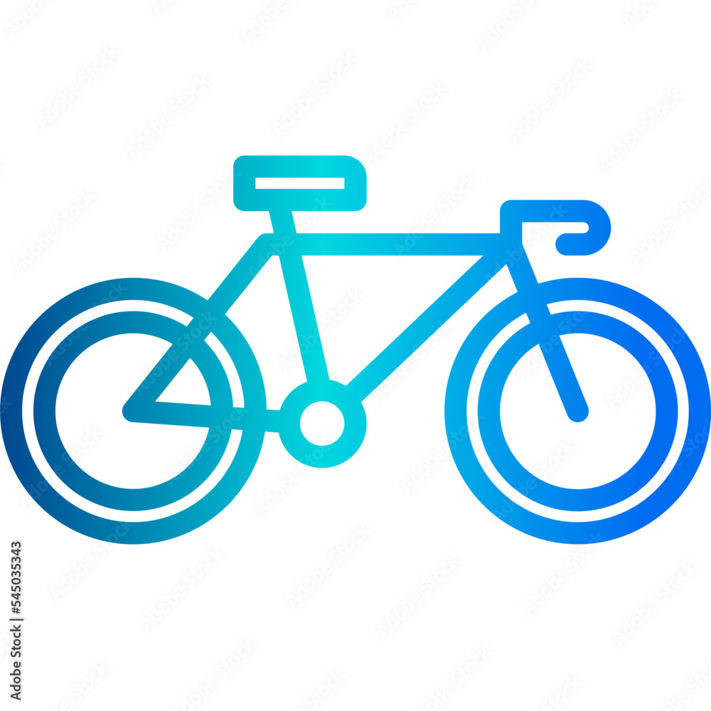 Bicycle gradient line icon