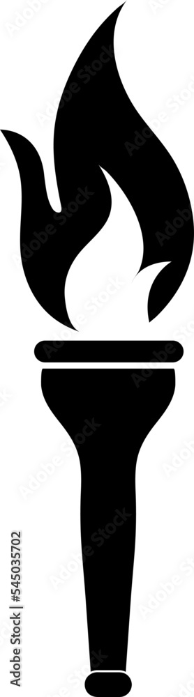 fire torch vector illustration on white background. fire torch vector illustration on white background.