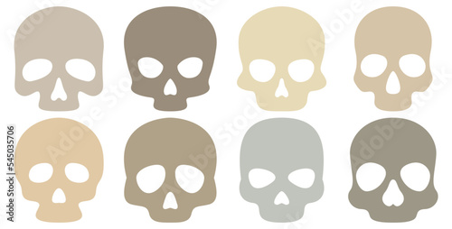 Set of Skull isolated on white background