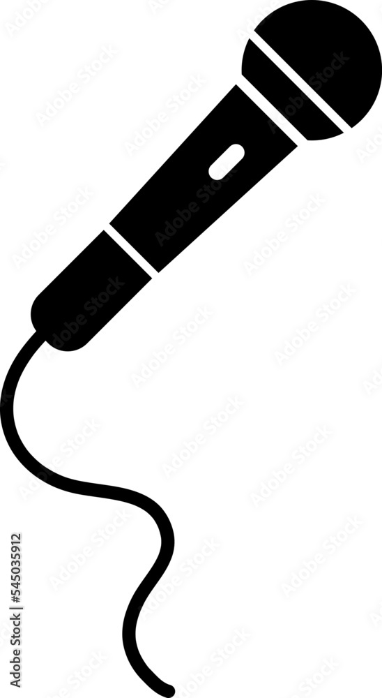 Obraz premium microphone icon vector glyph style design on white background..eps