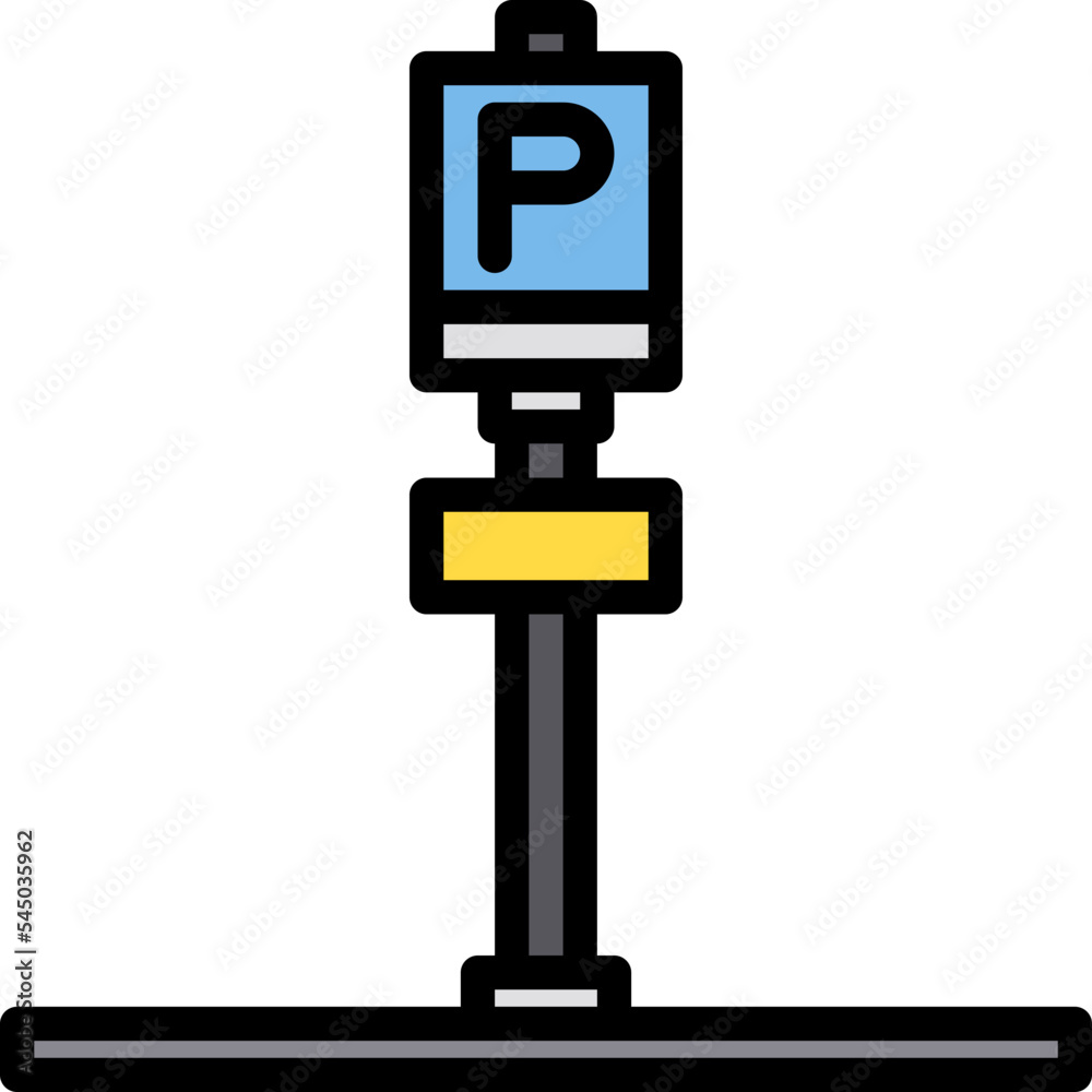 Parking filled outline icon Parking filled outline icon
