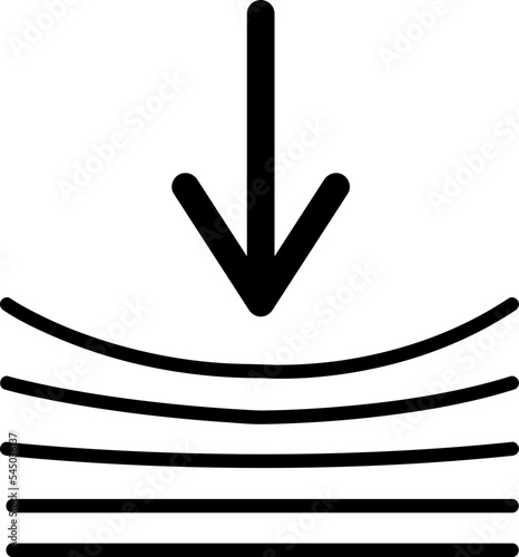 Resilience line icon on white. Vector illustration on white background..eps