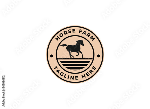 Horse Farm Logo Design Template