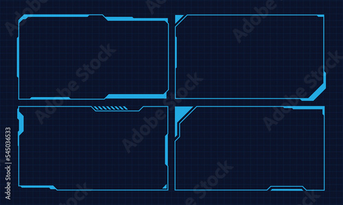 Hud frame futuristic game target borders scifi