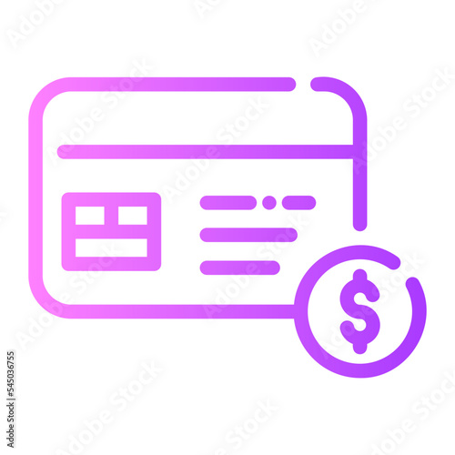 credit card gradient icon