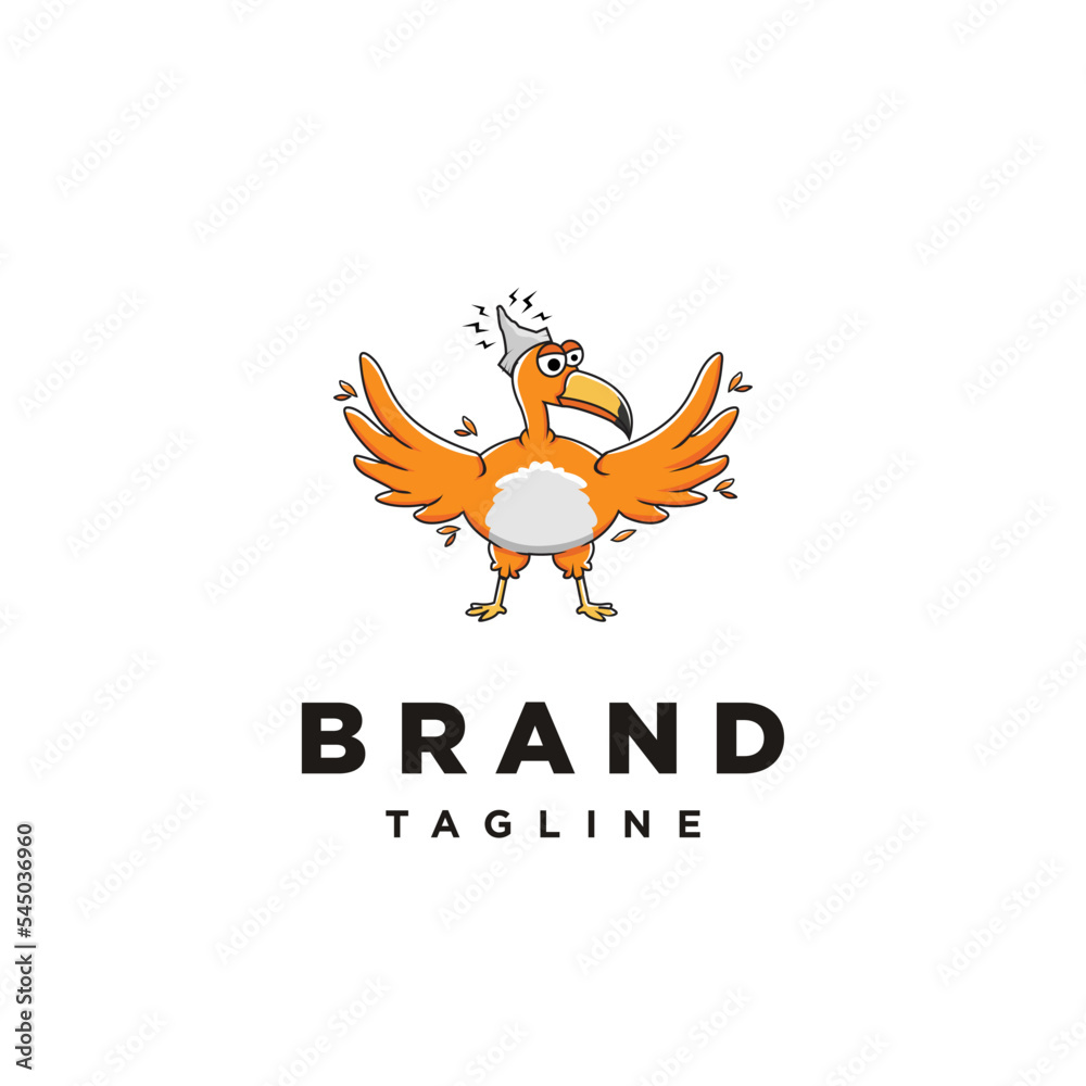 Fototapeta premium Crazy Bird Mascot Vector Logo