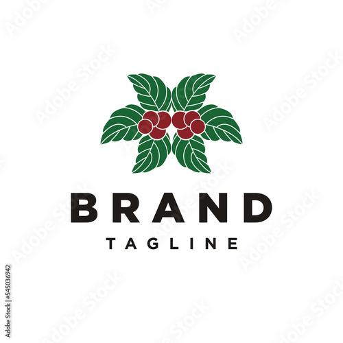 Coffee Leaf logo template vector