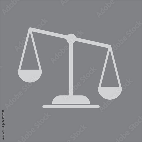 justice scales icon, vector illustration