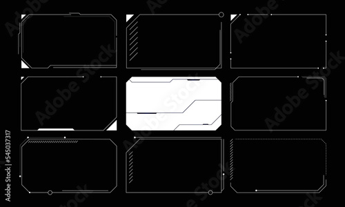 Hud frame futuristic game target borders scifi