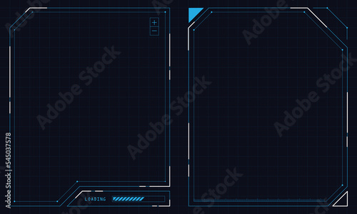 Hud box abstract game screen elements futuristic technology interface frame