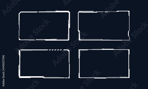 Hud frame futuristic game target borders scifi