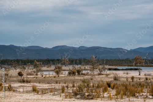 Lake Fyans with the Grampians. photo