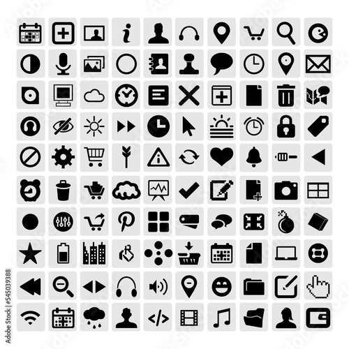 Wallpaper Mural Vector set of various types of icons Torontodigital.ca