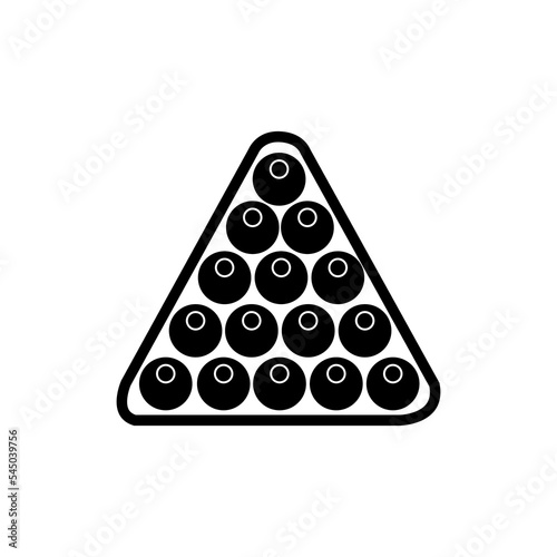 Vector silhouette of billiard ball