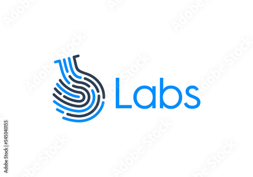 science technology logo design templates
