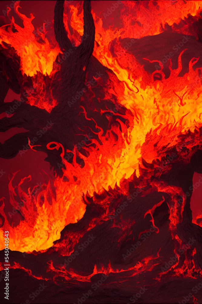 Fototapeta premium Fictional Firescape