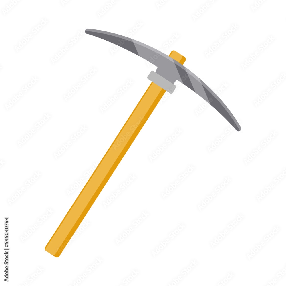 Mining pickaxe vector illustration. Clipart wiith pickaxe and