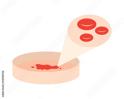 petri dish with blood