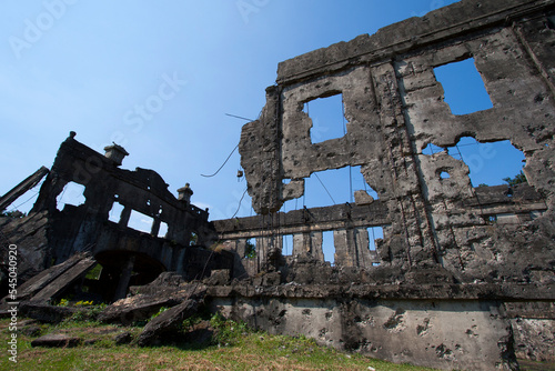 Canvas Print WWII bombed structures at Corregidor Island, Philippines