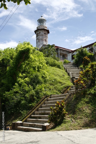 Cape Bojeador Lighthouse at Ilocos Norte, Philippines photo