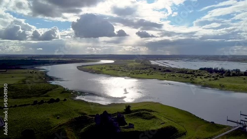 The flood plains of the River Shannon  near Clonmacnoise County Offaly Ireland photo