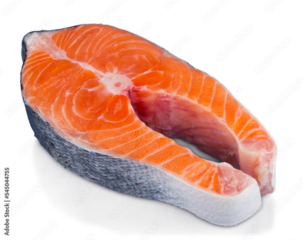 Fresh Raw Salmon Isolated