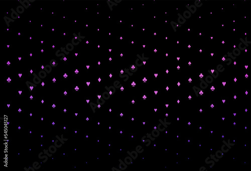 Dark Pink, Blue vector cover with symbols of gamble.