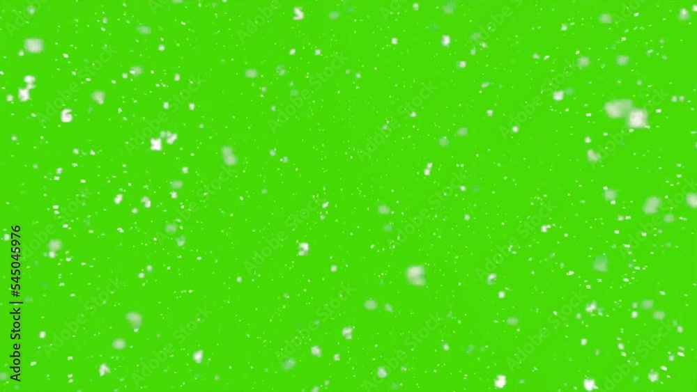 Snowflakes Falling on Green Screen Snowflakes Falling on Green Screen