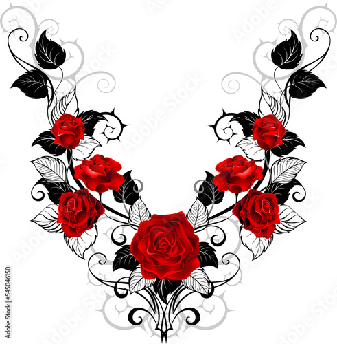 Design of Red Roses