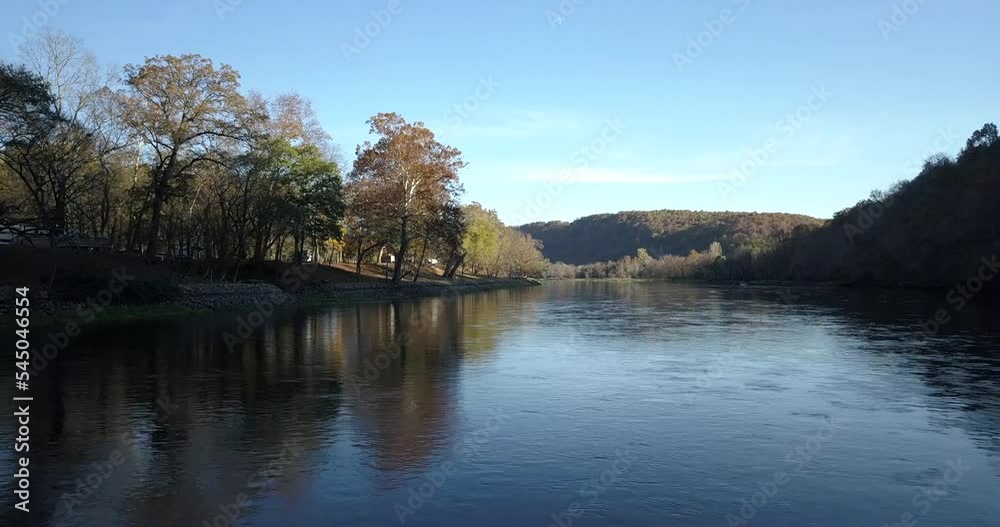 White River Arkansas state park fall color in the mountains White River Arkansas state park fall color in the mountains