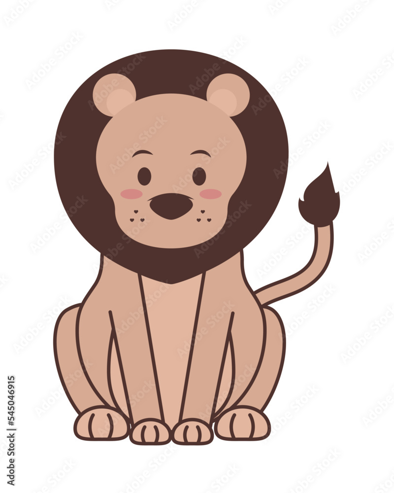 Obraz premium cute lion icon