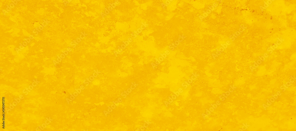 Abstract painting yellow background. Gold or foil wall texture backdrop design